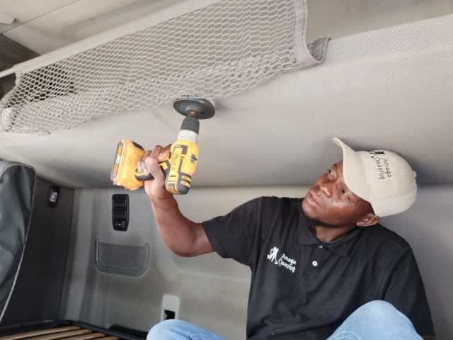 Truck interior cleaning